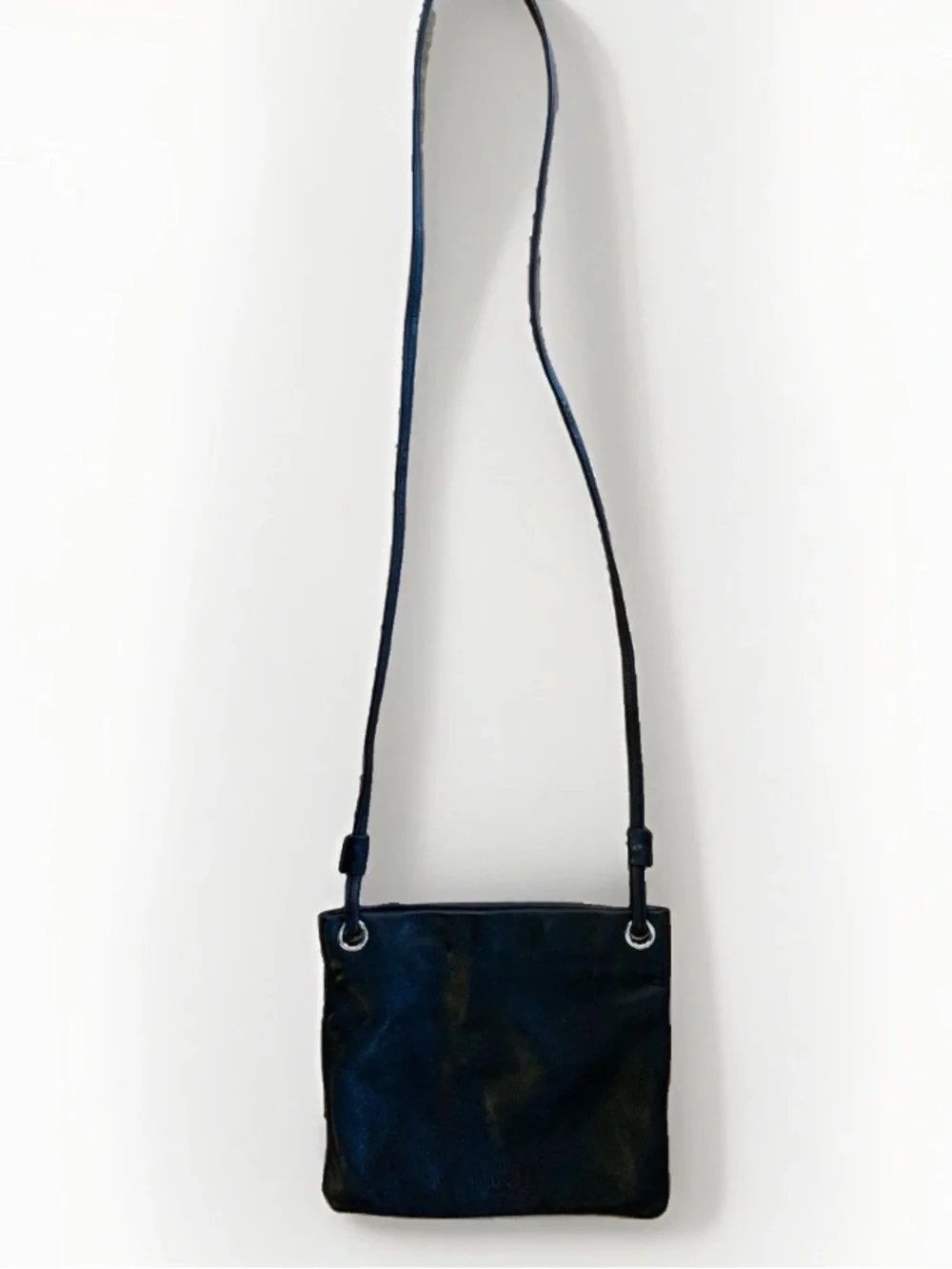 Margot Minimalist Black Leather Crossbody Bag designer chic
